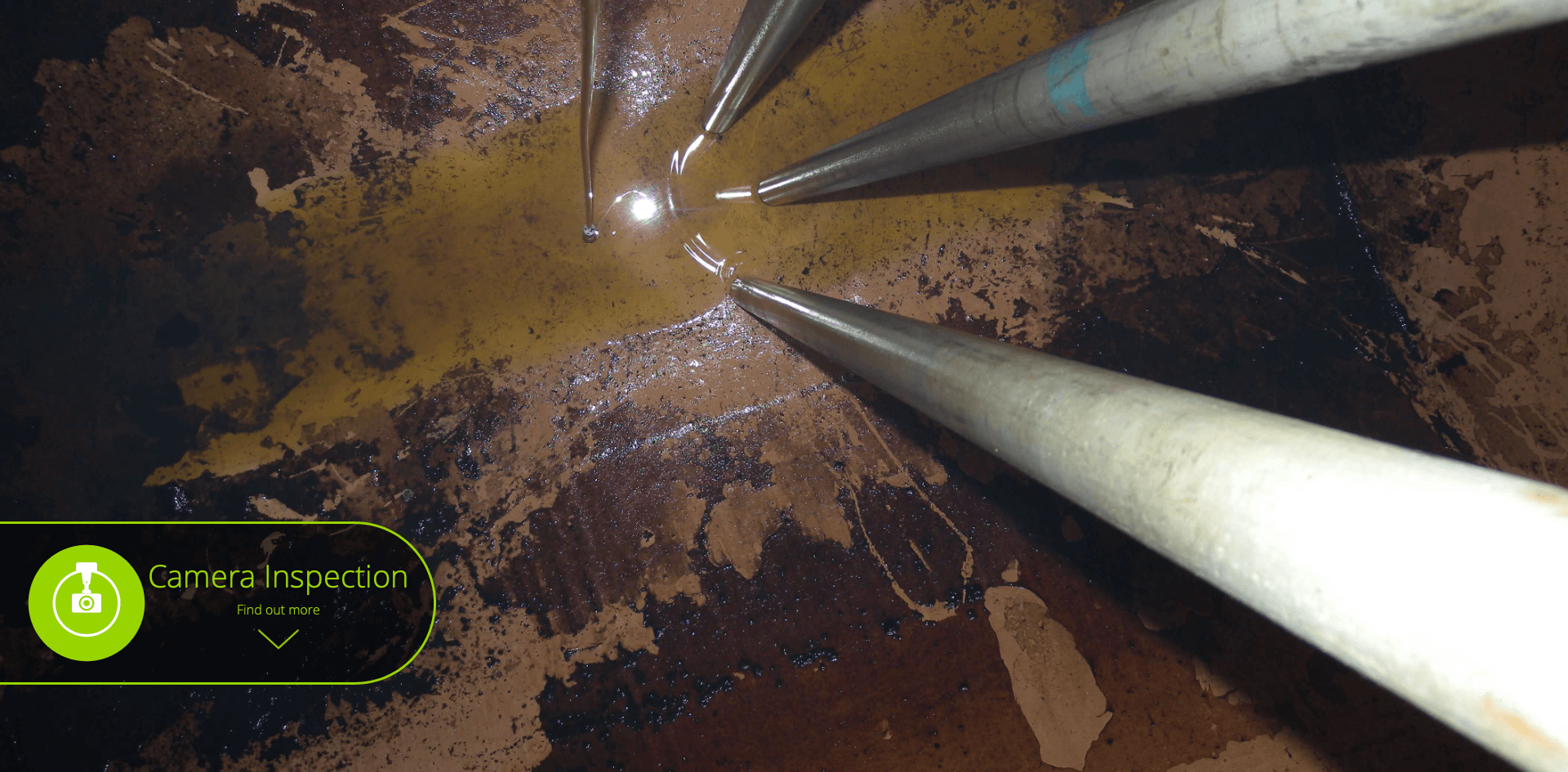 Underground fuel tank camera inspection